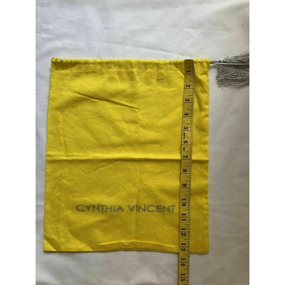Cynthia Vincent DustBag Yellow 13.5" x 11.2" - Picture 2 of 6